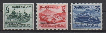 Michel Nr. 695 - 697, Nürburgring-Rennen postfrisch geprüft BPP.